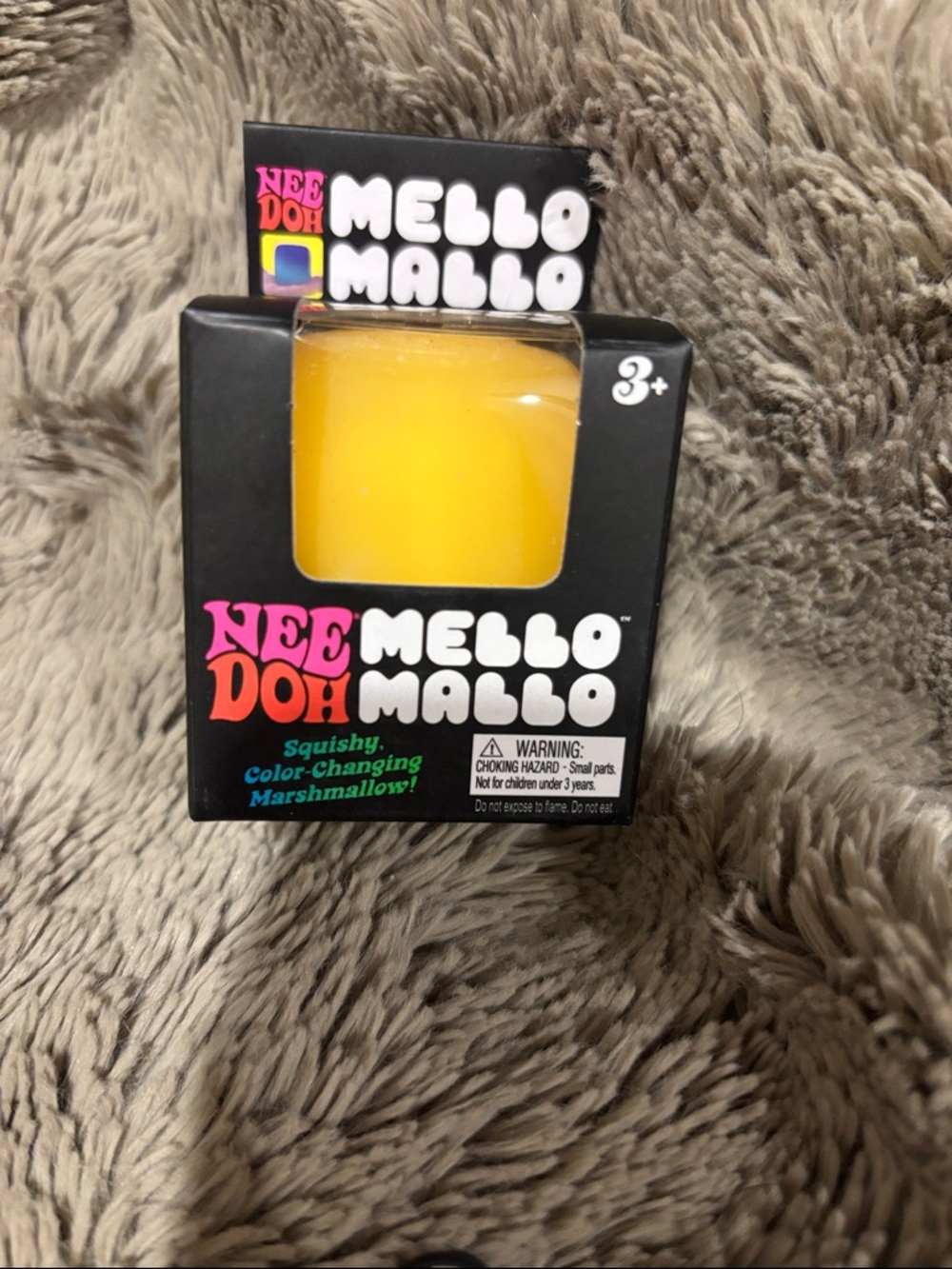 Nee Doh Mello Mallo Yellow Color-Changing Marshmallow Squishy Toy